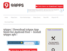 Tablet Screenshot of 9appsapk.com